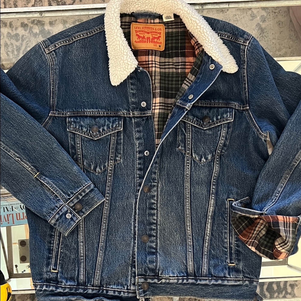 Levi's Blue and White Lightweight Shirt Jacket